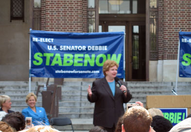 At the Women Senators Rally in Ann Arbor