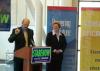 Senator Stabenow and Chris Holman, in Lansing