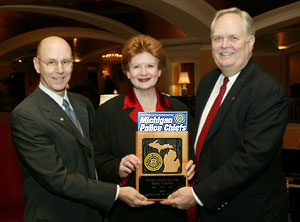 Accepting the Michigan Chiefs of Police Legislator of the Year Award (2005)