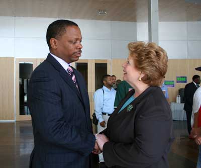 Senator Stabenow and Howard Bell, in Detroit